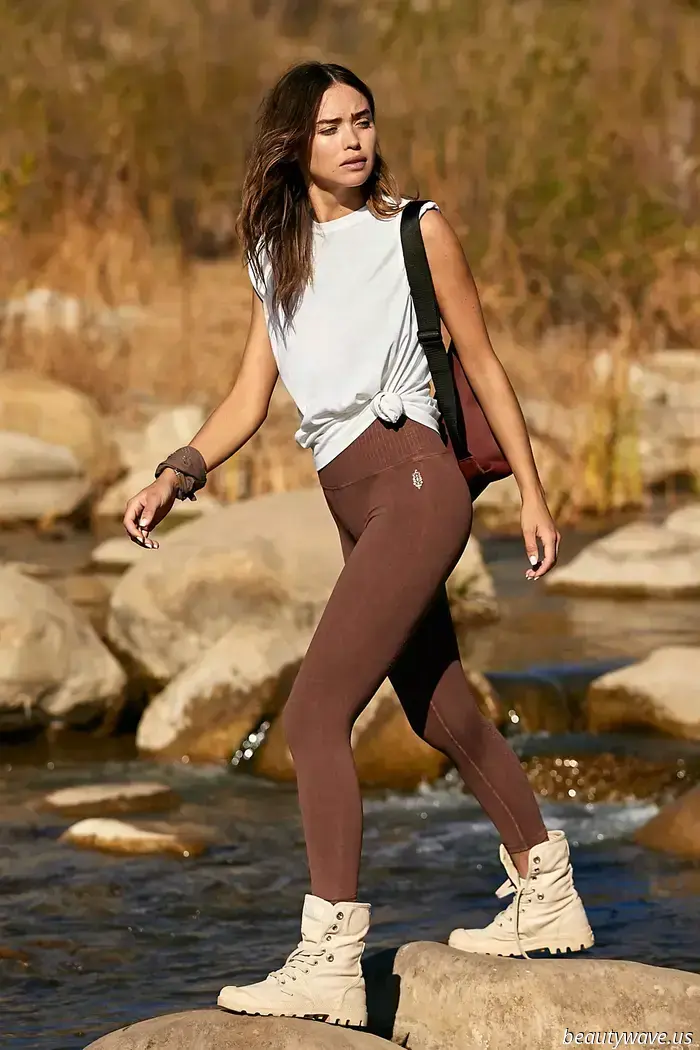 Put Down the Black Leggings—This Is the Subtle Legging Color Trend You'll Spot Everywhere This Summer.