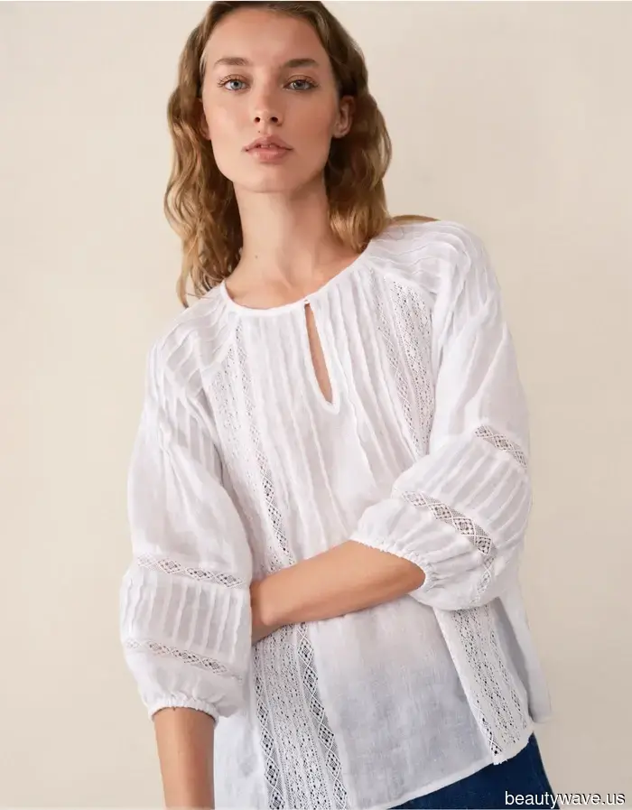 No, not cotton tees: refined dressers will be opting for this lovely top style instead this summer.