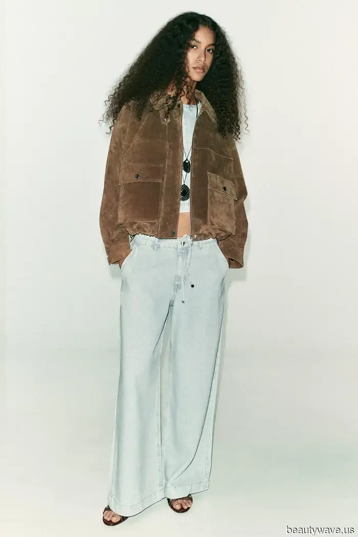 Achieving a Chic Look with Wide-Leg Jeans Involves Pairing Them with These Stylish Blouses and Shoe Trends.