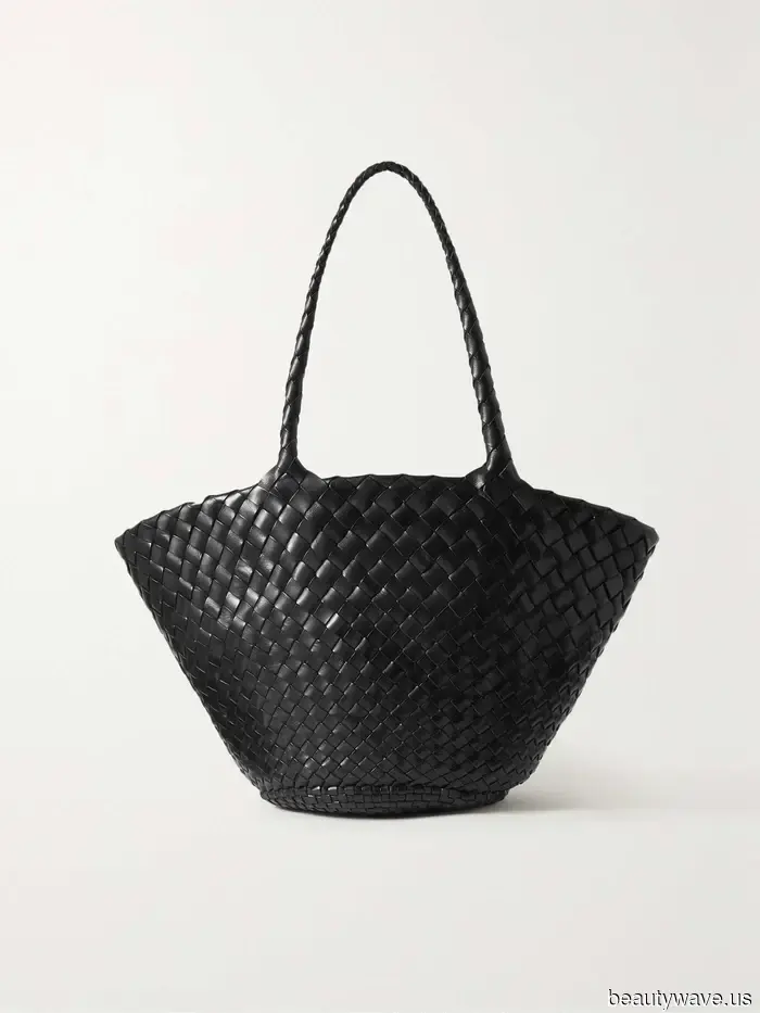If you’re purchasing a woven bag this summer, opt for this sophisticated, classic design.
