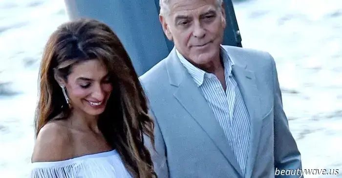Nicht Halter, Nicht trägerlos: Amal Clooney trug gerade den bestimmten Ausschnitt, der am Lago Como immer elegant aussieht