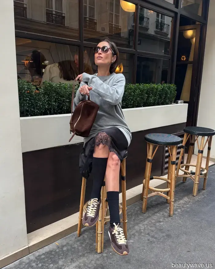 If Parisian women are sporting lace this autumn, it looks just like this.