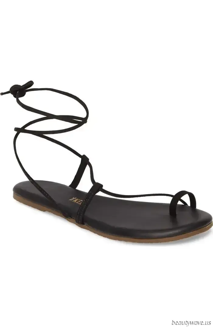 Put Away the Flip-Flops—These Classic Sandals Enhance the Beauty of White Skirts.