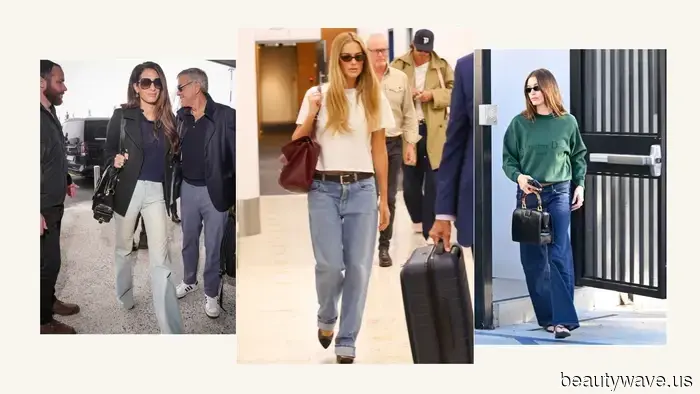 I was unsure about wearing jeans to the airport until these three celebrity denim outfits shifted my perspective.