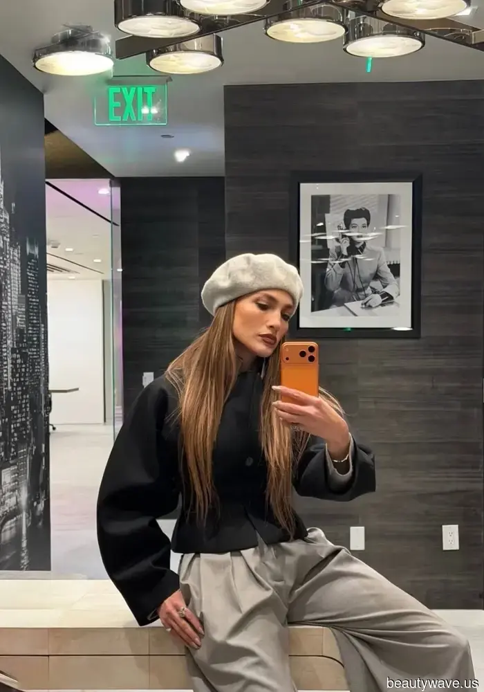 Black trousers are great, but J.Lo understands which pant color pairs better with black tops in 2026.