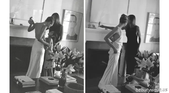 The owner of this vintage boutique chose to wear archival Calvin Klein for her intimate backyard wedding in Los Angeles.