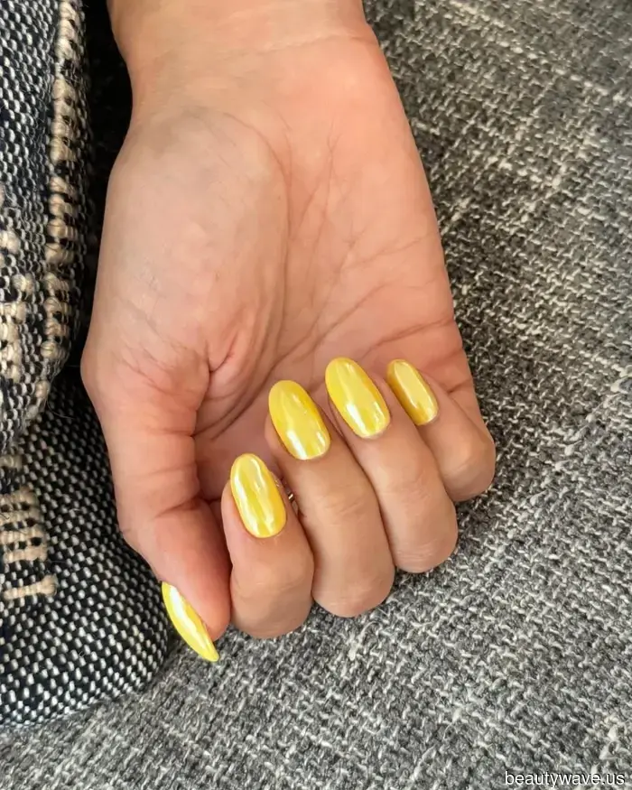 Yellow Chrome Nails Are My New Obsession—Here Are 8 Styles to Try Immediately, Ranging from Lemon Glaze to Butter French.