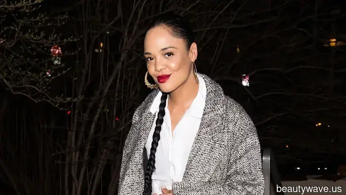 Seen in Aspen: Tessa Thompson is already donning the spring style that's making a resurgence.