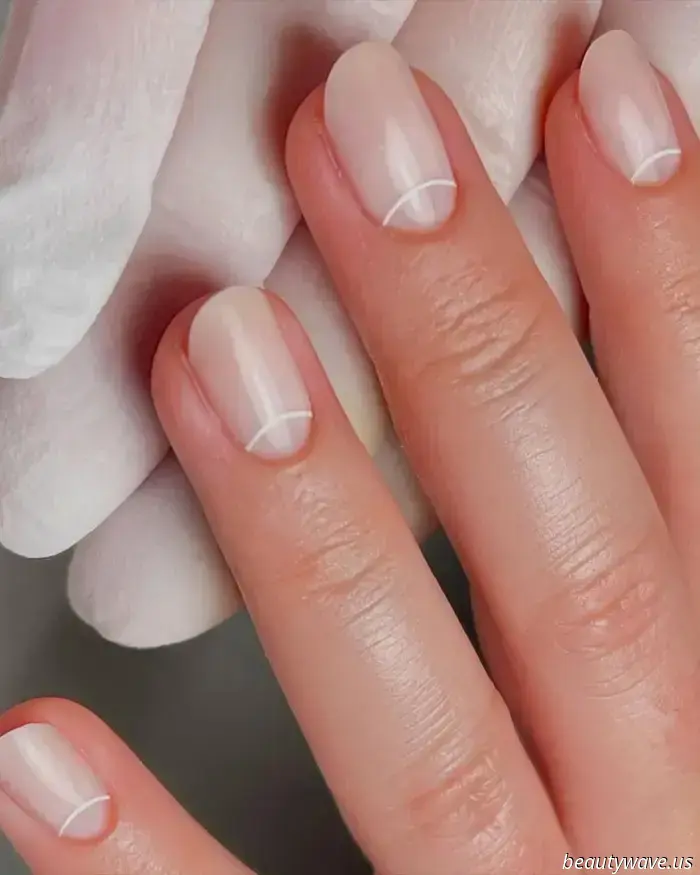 If you find French tips uninteresting, you should consider the half-moon manicure instead.