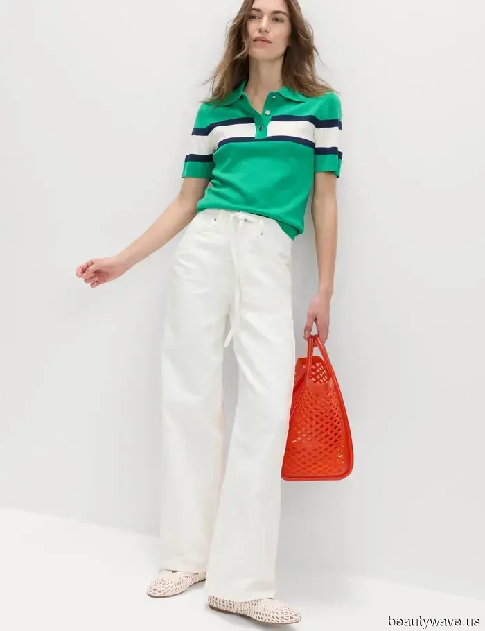 Nicht schmal, nicht weit&mdash;das sind die M&S Jeans, die schicke Frauen den ganzen Frühling über mit Blusen tragen werden.