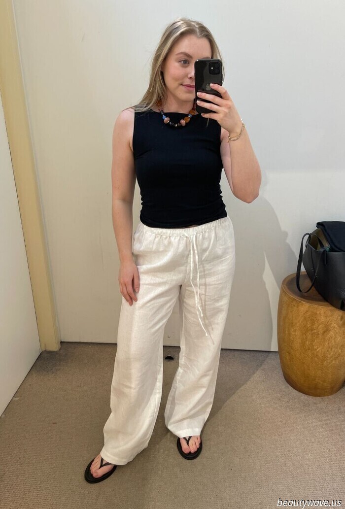 I looked for stylish, opaque white linen trousers, and these three pairs stood out as the best options.