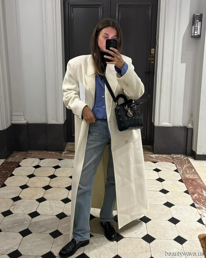 Apologies, Navy, Black, and Brown—this coat color trend appears significantly more luxurious than any of you together.