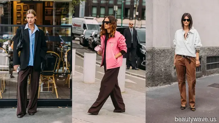 Estoy rompiendo con los pantalones negros y pasando el otoño en esta rica tendencia de color de pantalones en su lugar.