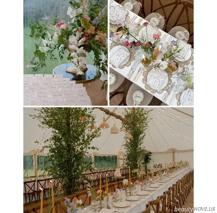 This stunning Babington House wedding featured a Brazilian welcome BBQ, a custom gown, and an adorable puppy.