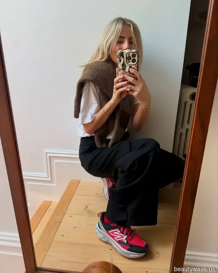 Skip the jeans and leggings—those with style are pairing sneakers with these trousers instead.