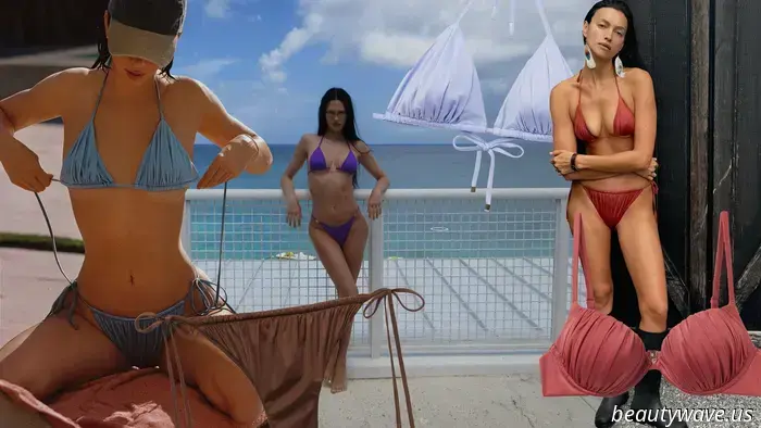 This swimwear brand, favored by celebrities, exudes a premium resort vibe.