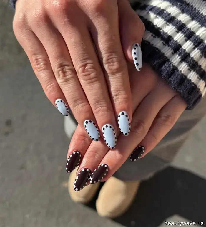 I have a talent for identifying nail trends before they become popular—this edgy design is on the rise.