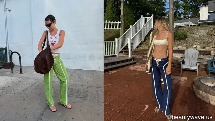 Der unerwartete Hosen-Trend, den coole Mädchen mit Bikinis, Tops und Flip-Flops tragen