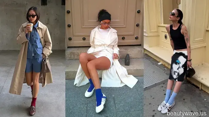 Si quieres que tus outfits básicos se vean geniales esta primavera, usa esta tendencia de calcetines con ellos.