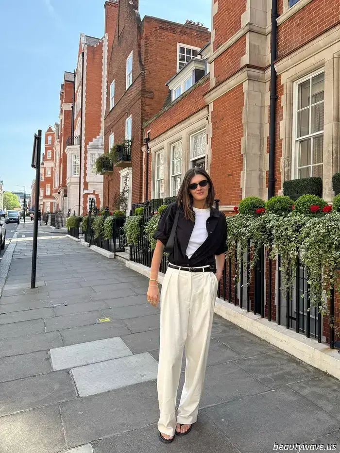 This pant style paired with flip-flops forms the most stylish combination we've encountered all summer.