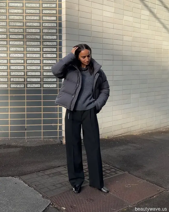 Cuando uses un abrigo de plumas este invierno, úsalo así, así y así.