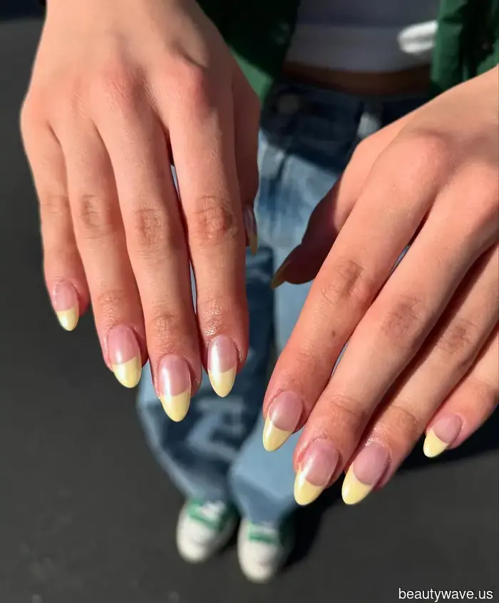 Yellow Chrome Nails Are My New Obsession—Here Are 8 Styles to Try Immediately, Ranging from Lemon Glaze to Butter French.
