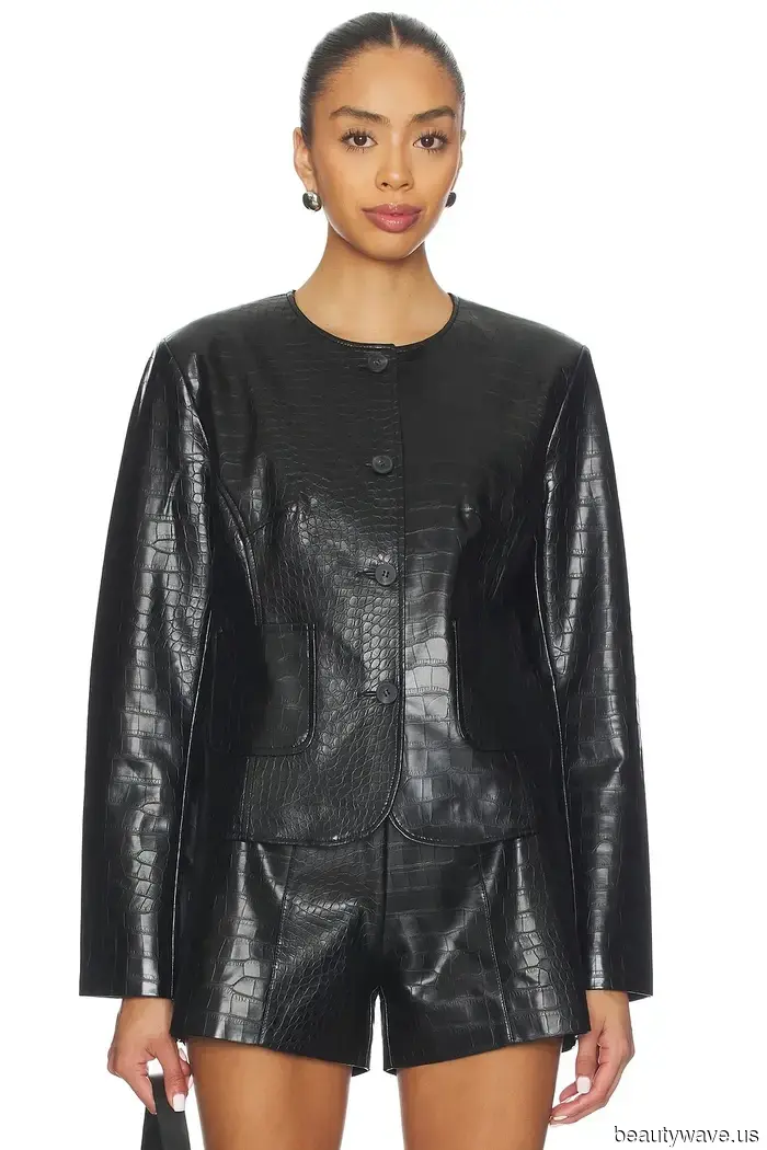 Biker jackets are nice, but those in the fashion world are opting for this pricey-looking leather jacket trend instead.