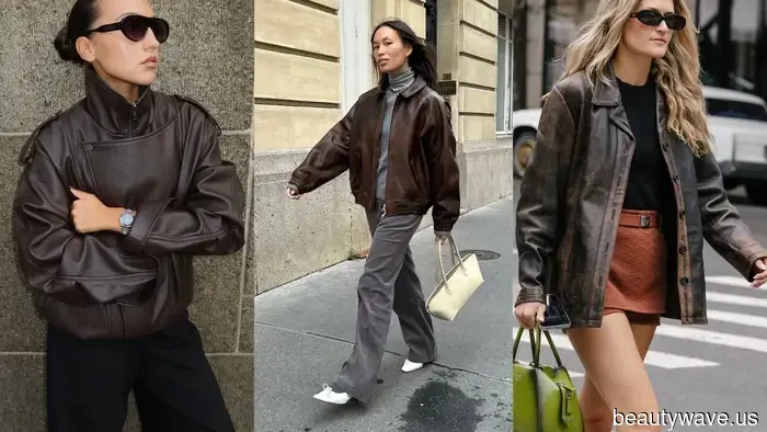 Certainly, black leather jackets are classic, but many in the fashion world are choosing this more stylish color instead.