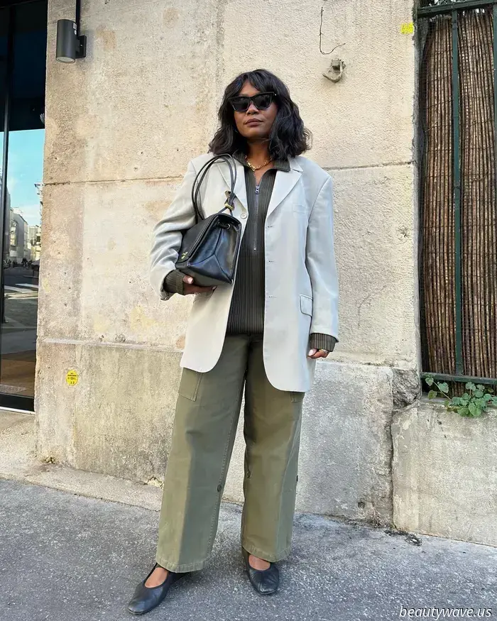 Skip the sneakers—this is the elegant flat-shoe style that French women pair with three different types of casual trousers.