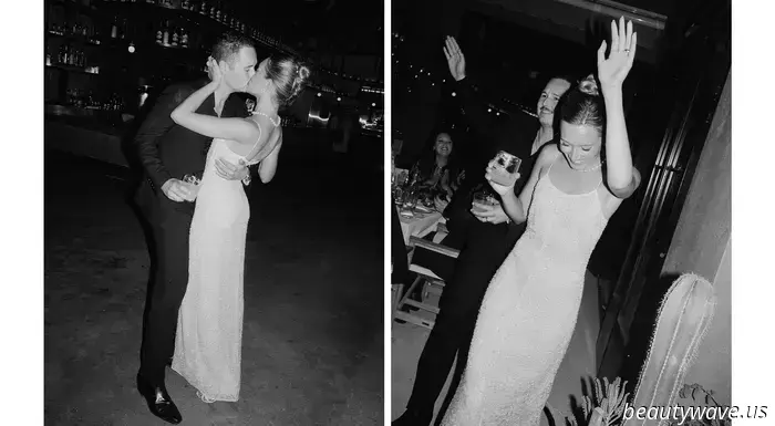 The owner of this vintage boutique chose to wear archival Calvin Klein for her intimate backyard wedding in Los Angeles.