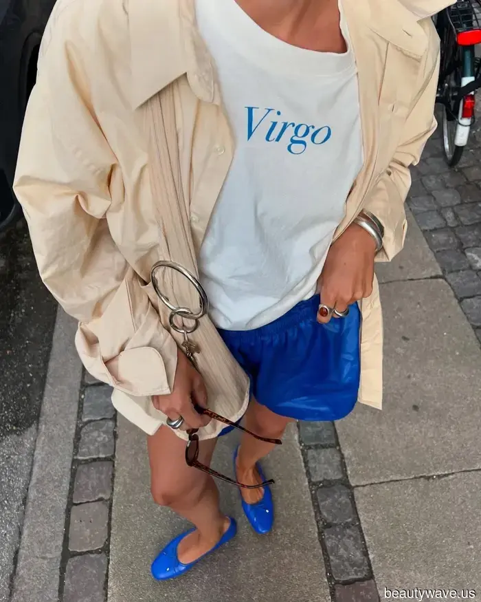 Seen in NYC—the Shorts Trend that It Girls are pairing with T-Shirts.