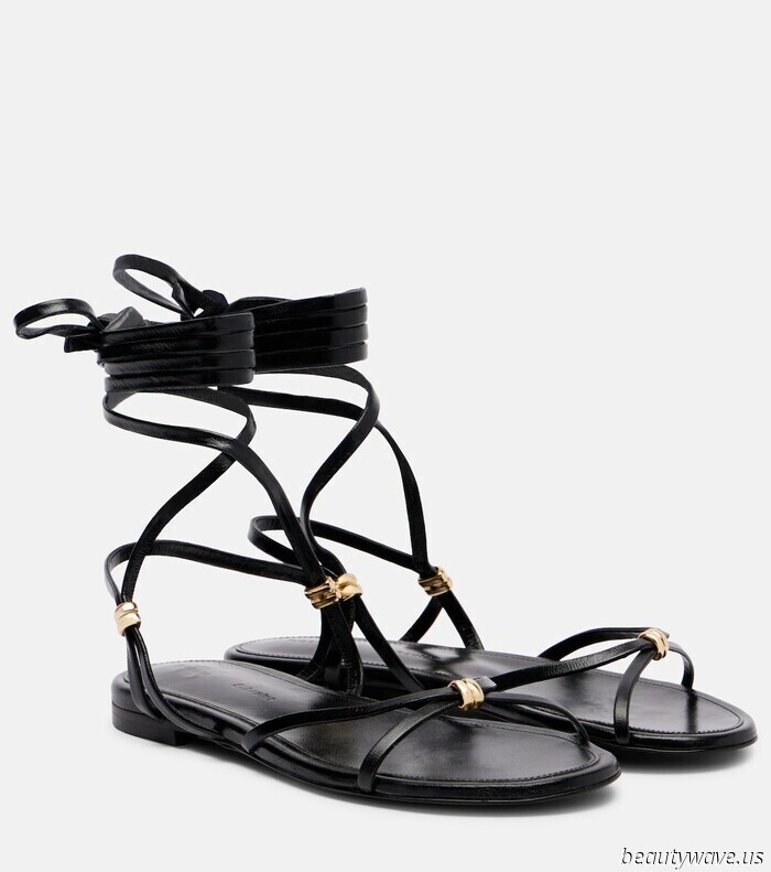 Skip the flip-flops—these attractive flat sandals elevate the style of white skirts significantly.