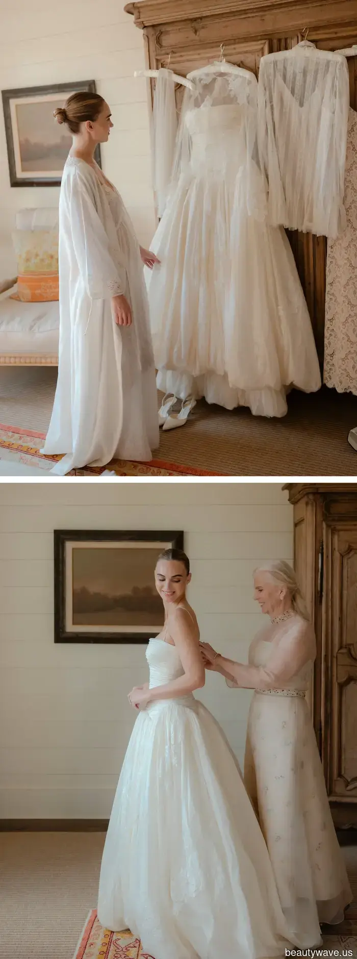 The bride chose Danielle Frankel and vintage Ralph Lauren for her wedding at Blackberry Farm.