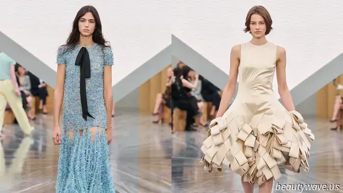 Chaquetas Bar reducidas, sombreros escultóricos y un gran paisaje de fantasía: Jonathan Anderson inicia un nuevo capítulo en Dior.