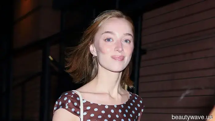 Black-and-white polka-dot dresses are stylish, but fashionable girls are opting for this print in a trendy hue.