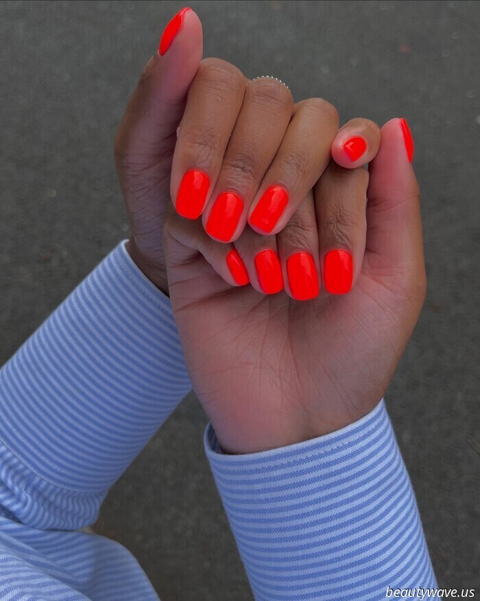 Orangefarbene Nägel sind alles, was ich gerade tragen möchte — 17 Designs, die ich fotografiert habe