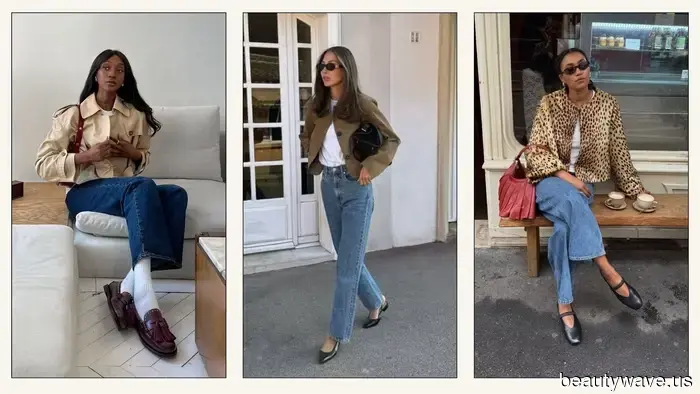 I just returned from Paris—this is the outfit combination of jacket, jeans, and shoes that I noticed everywhere.