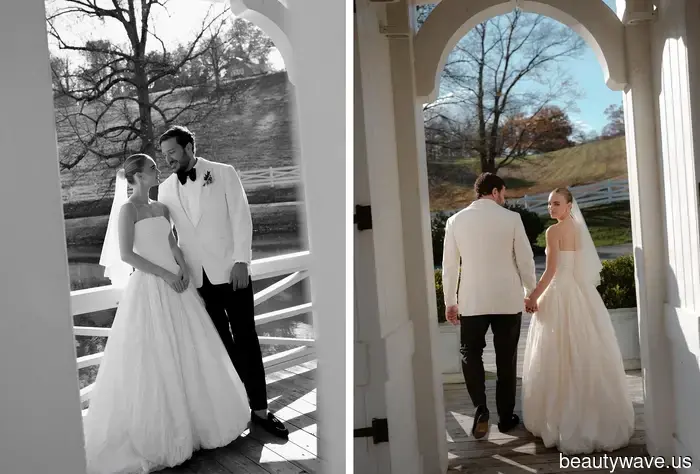 The bride chose Danielle Frankel and vintage Ralph Lauren for her wedding at Blackberry Farm.