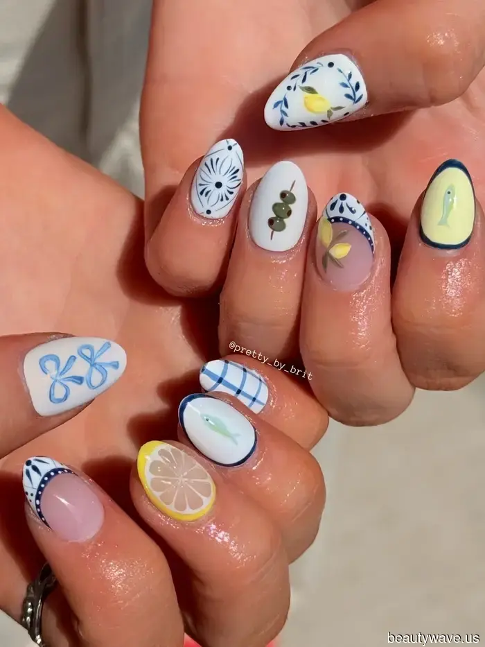 Hold off on the neutral manicures—this summer, all I desire for my nails is a Mediterranean vibe.