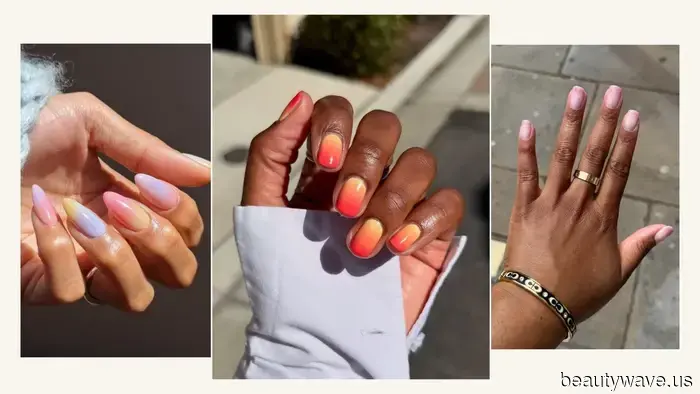 Las uñas Ombr&eacute; son la tendencia de manicura más alegre del verano&mdash;Aquí hay 12 diseños para copiar.
