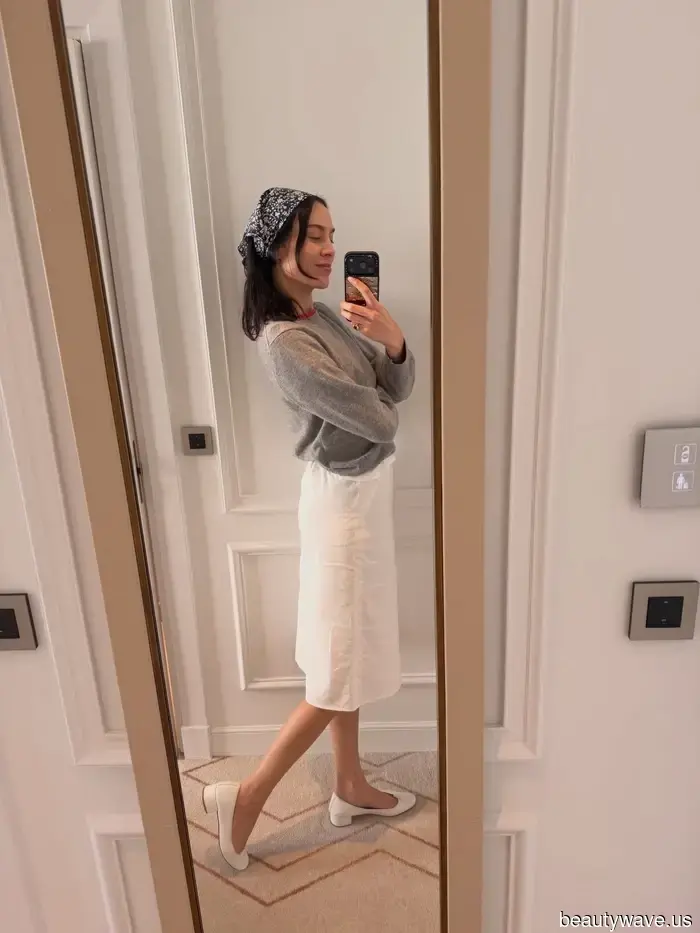 If you want your midi skirt ensemble to have a French vibe—skip the flip-flops and flats and opt for this shoe trend instead.