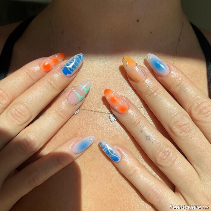 Orangefarbene Nägel sind alles, was ich gerade tragen möchte — 17 Designs, die ich fotografiert habe