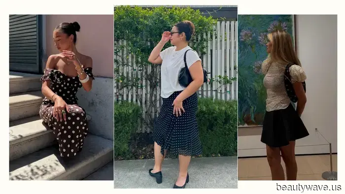 If you plan to sport polka dots this spring, style them like this.