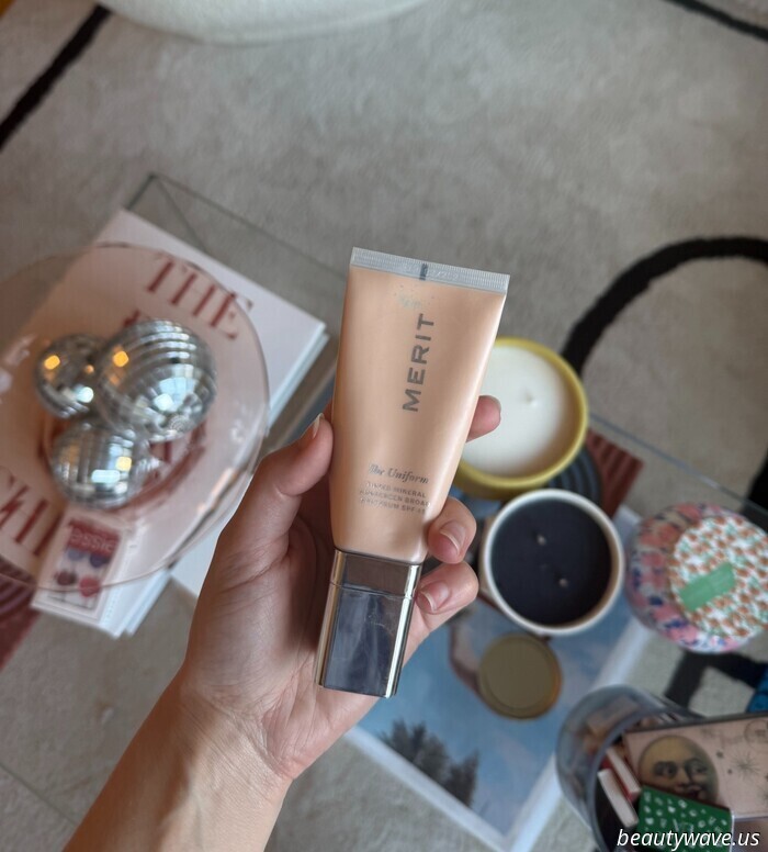 Merit's new SPF is absolutely worth the excitement—it gives my skin an airbrushed appearance.