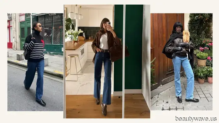 Ja, Loafers sehen gut zu Hosen aus, aber Pariser wissen, dass sie mit Jeans noch schicker aussehen&mdash;diese Looks beweisen es.