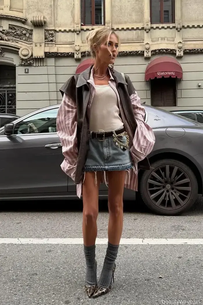 Wenn Sie möchten, dass Ihre grundlegenden Outfits in diesem Frühling cool aussehen, tragen Sie diesen Socken-Trend dazu.