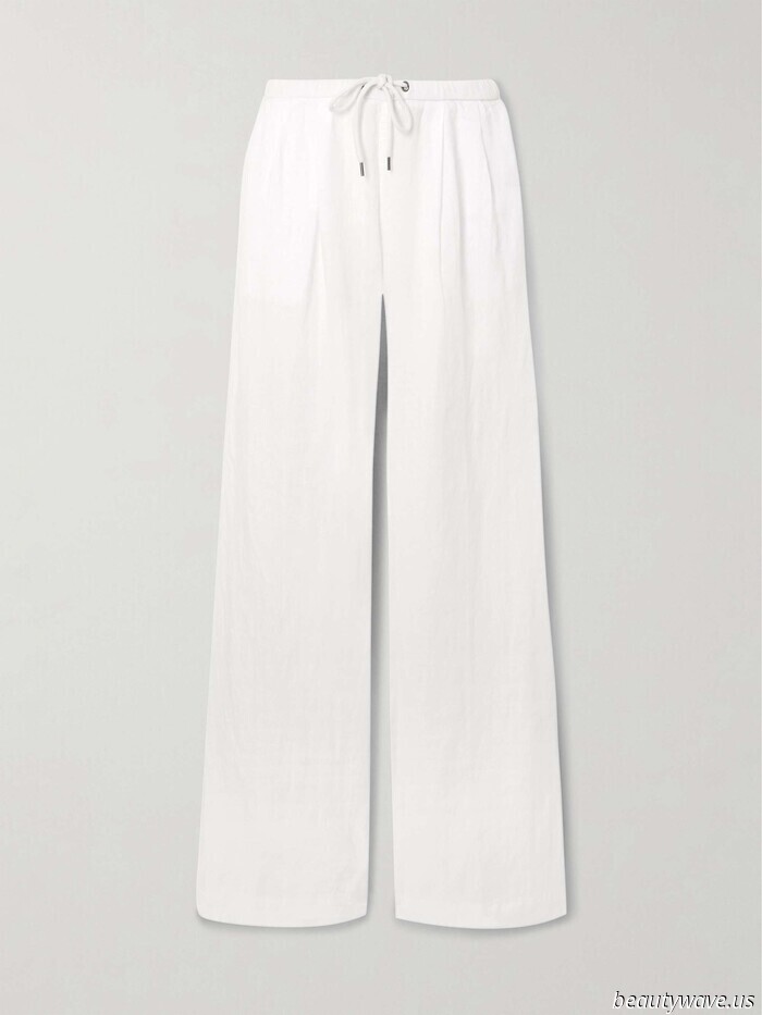I looked for stylish, opaque white linen trousers, and these three pairs stood out as the best options.