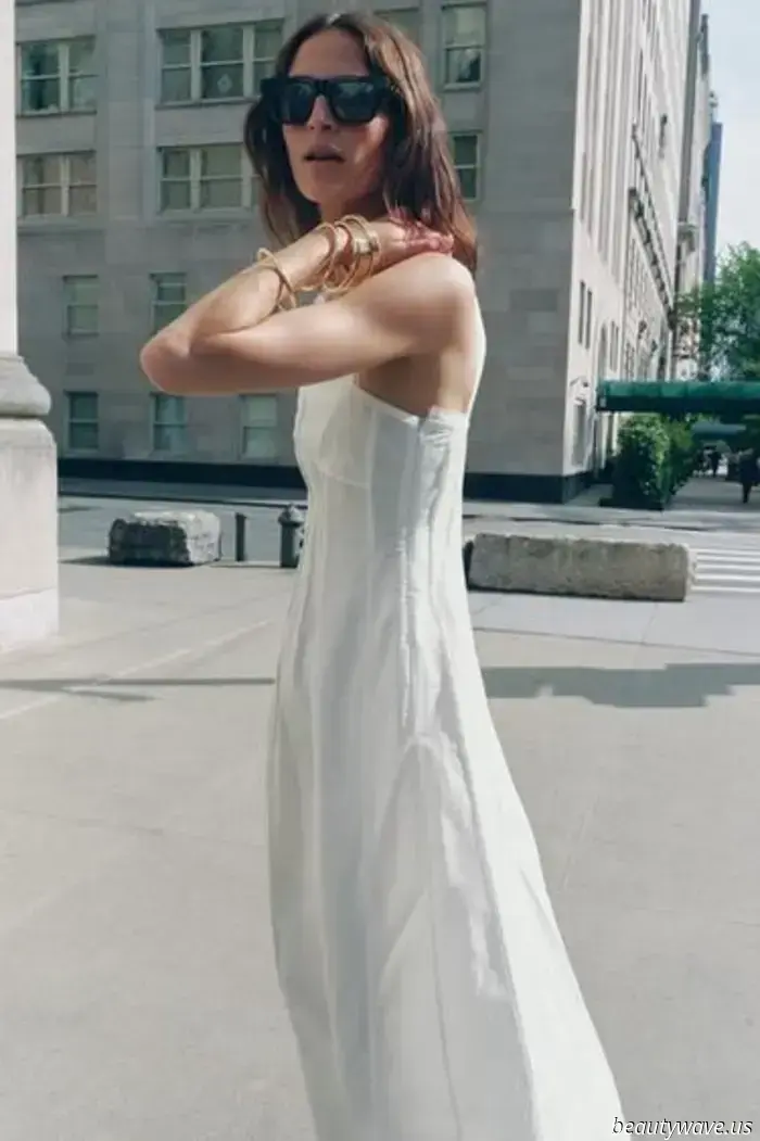 Black heels are acceptable, but in France, it’s well-known that this shoe color pairs better with white dresses.