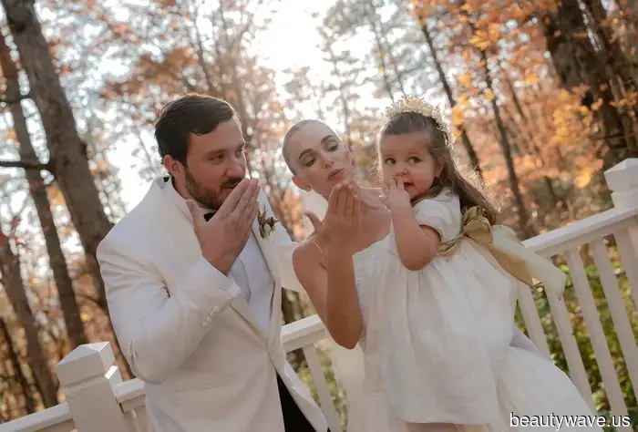 The bride chose Danielle Frankel and vintage Ralph Lauren for her wedding at Blackberry Farm.