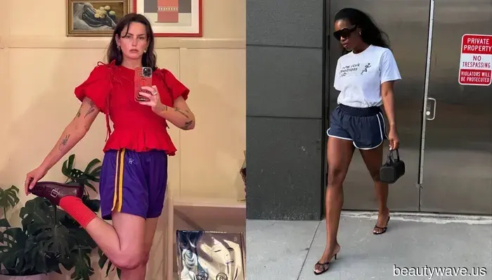 Out of the blue, track shorts have become a trend—6 tops that will give them a stylish edge this spring.